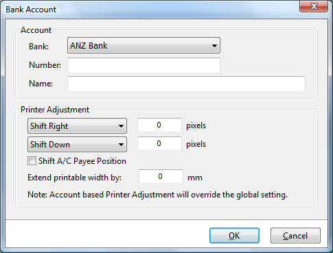 Set up Bank Account
